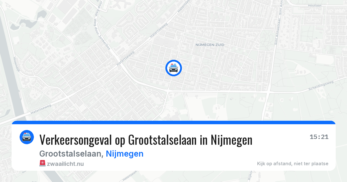 Verkeersongeval op Grootstalselaan in Nijmegen — 17 jul 2026