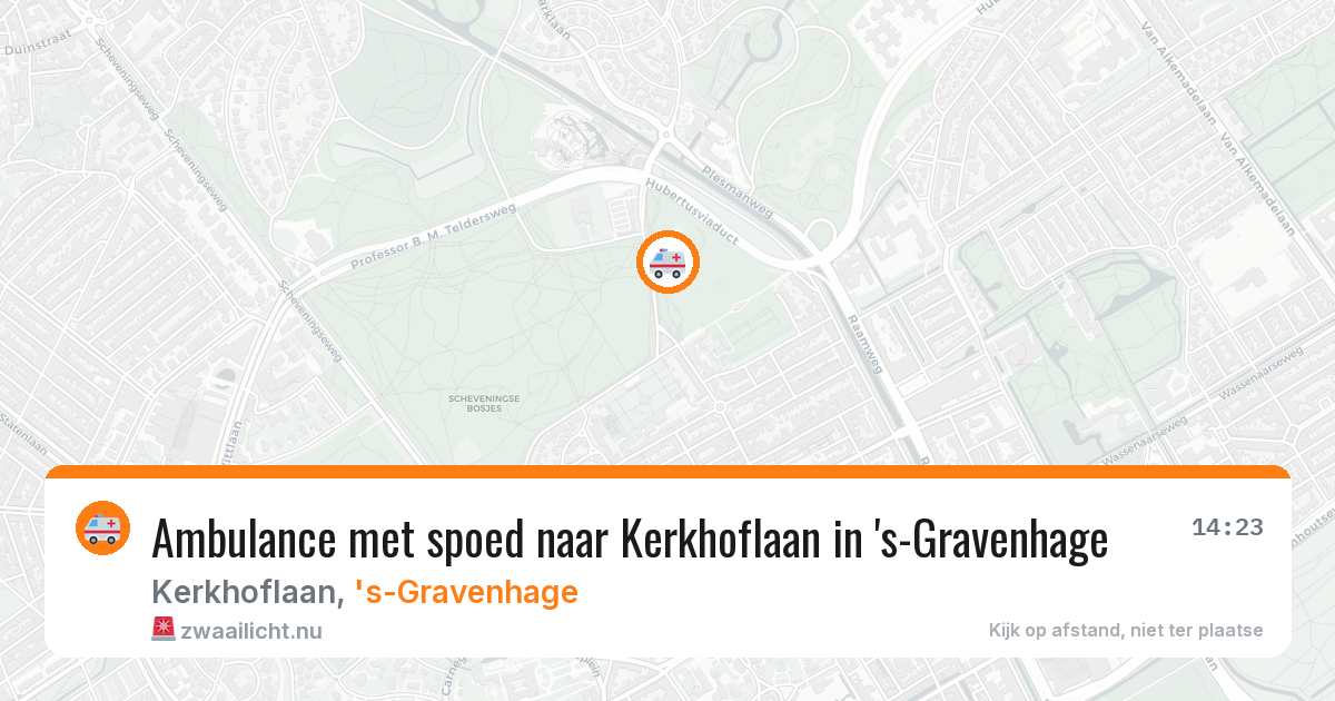 Ambulance met spoed naar Kerkhoflaan in 's-Gravenhage — 18 jul 2026