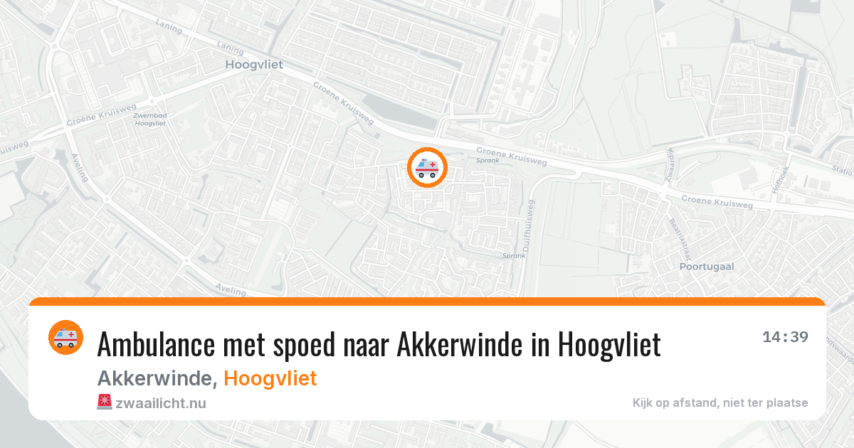 Ambulance met spoed naar Akkerwinde in Hoogvliet — 20 mei 2026