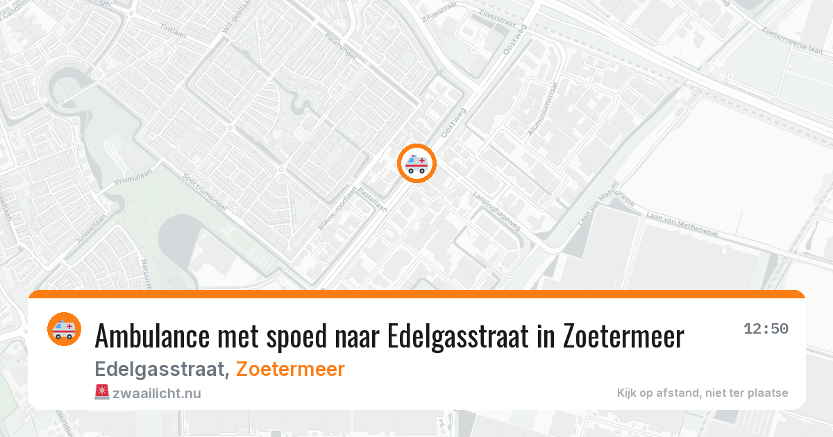 Ambulance met spoed naar Edelgasstraat in Zoetermeer — 22 mei 2026