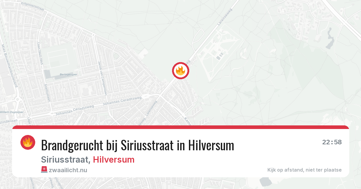 Brandgerucht bij Siriusstraat in Hilversum — 4 jun 2026