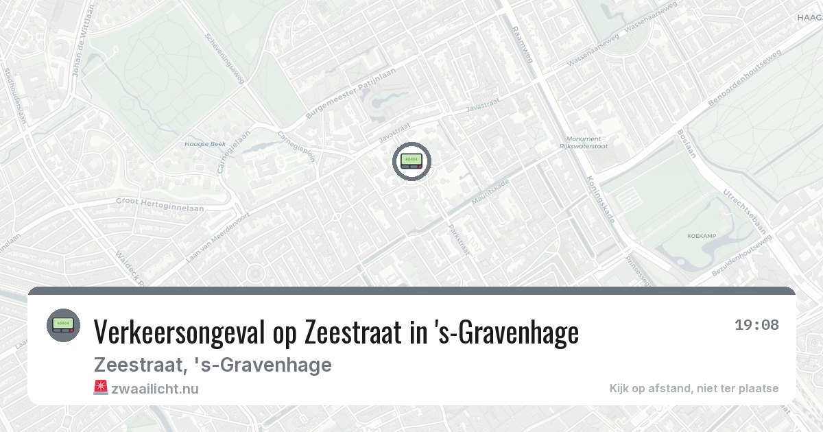 Verkeersongeval op Zeestraat in 's-Gravenhage — 12 feb 2026