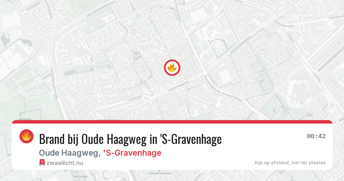 Brand bij Oude Haagweg in 'S-Gravenhage — 17 mrt 2026