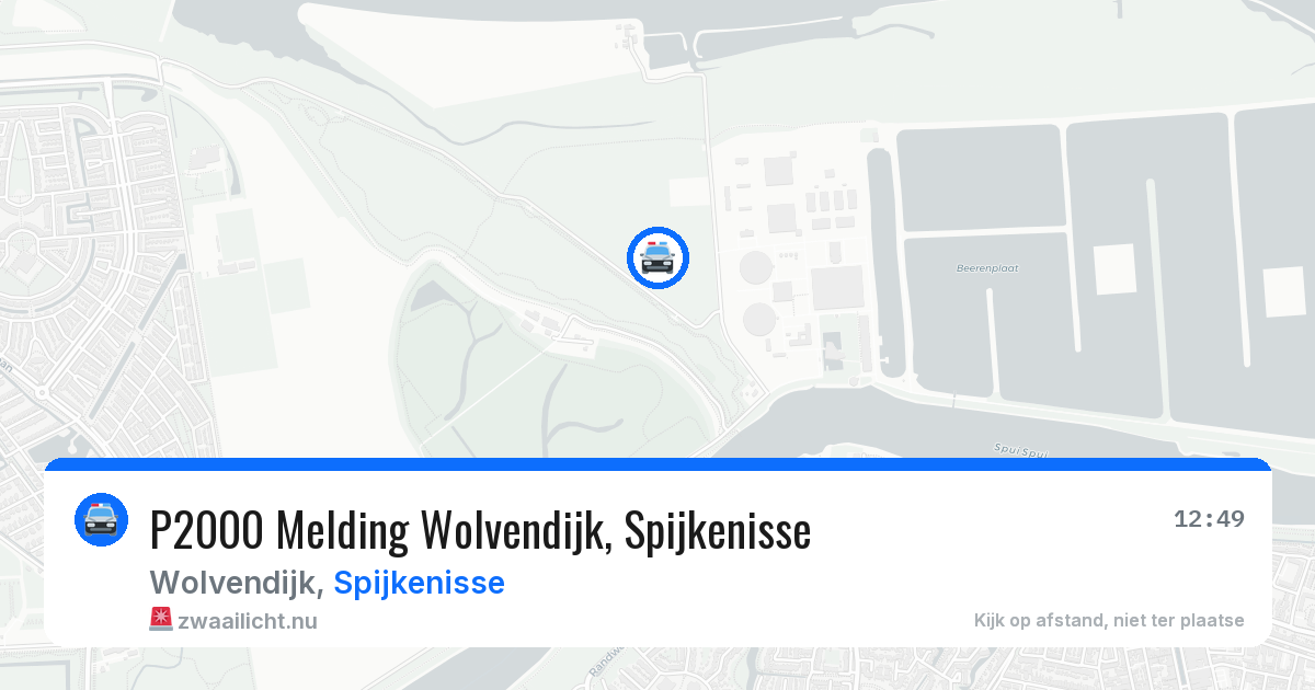P2000 Melding Wolvendijk, Spijkenisse — 13 mei 2026