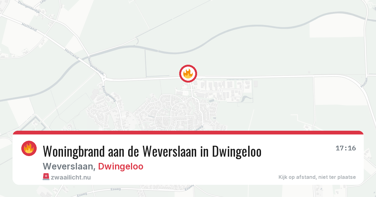 Woningbrand aan de Weverslaan in Dwingeloo — 29 mei 2026