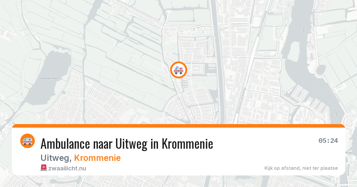 Ambulance naar Uitweg in Krommenie — 21 jul 2026