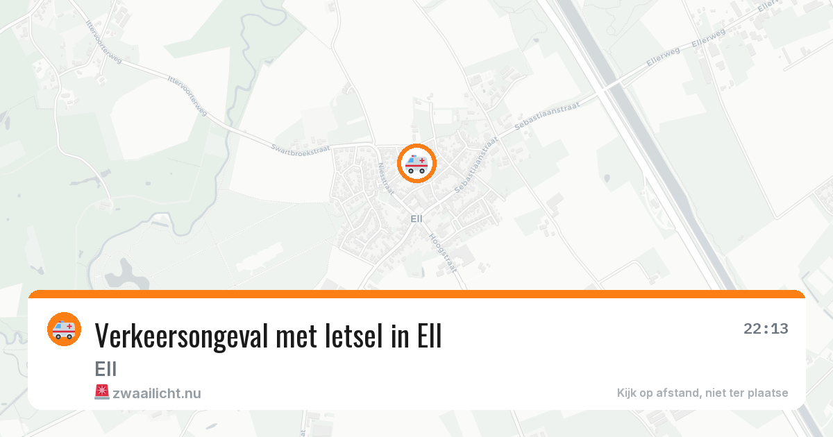 Verkeersongeval met letsel in Ell — 7 jul 2026