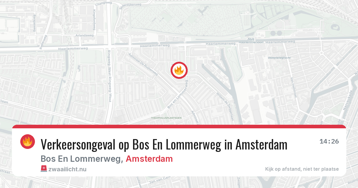 Verkeersongeval op Bos En Lommerweg in Amsterdam — 24 mrt 2026