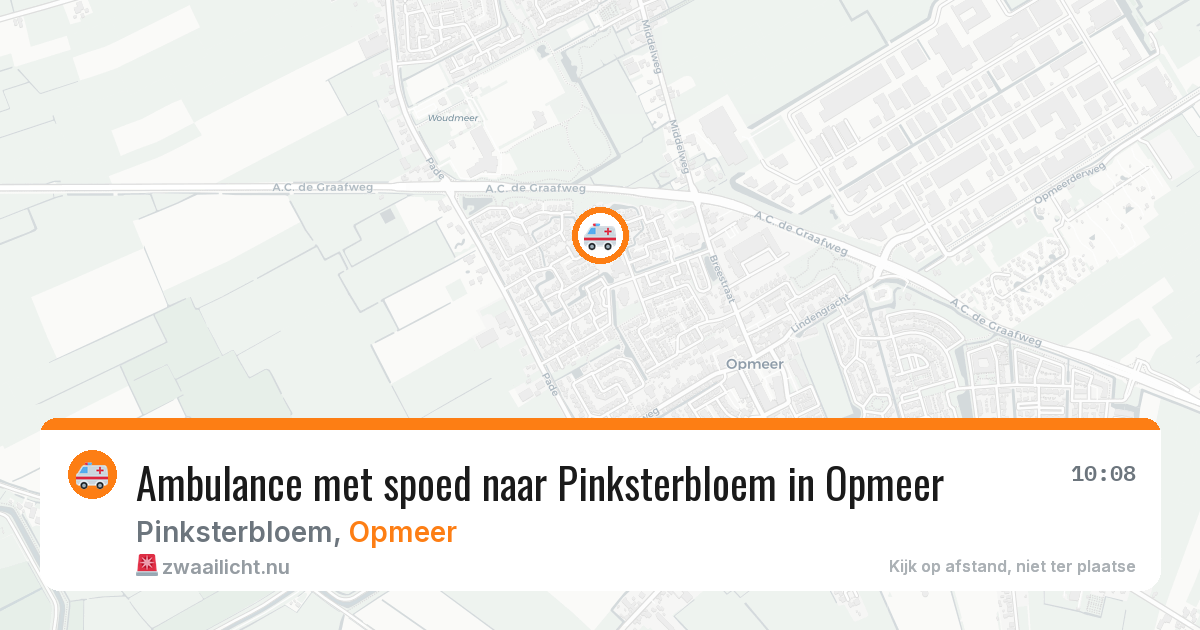 Ambulance met spoed naar Pinksterbloem in Opmeer — 26 mei 2026
