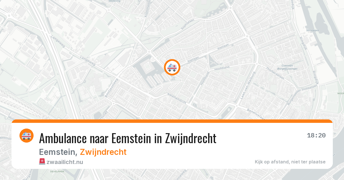 Ambulance naar Eemstein in Zwijndrecht — 16 mei 2026
