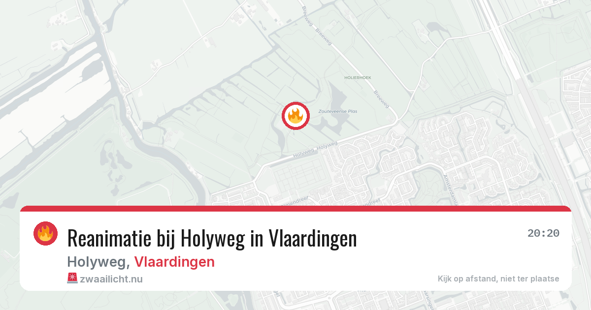 Reanimatie bij Holyweg in Vlaardingen — 10 jul 2026