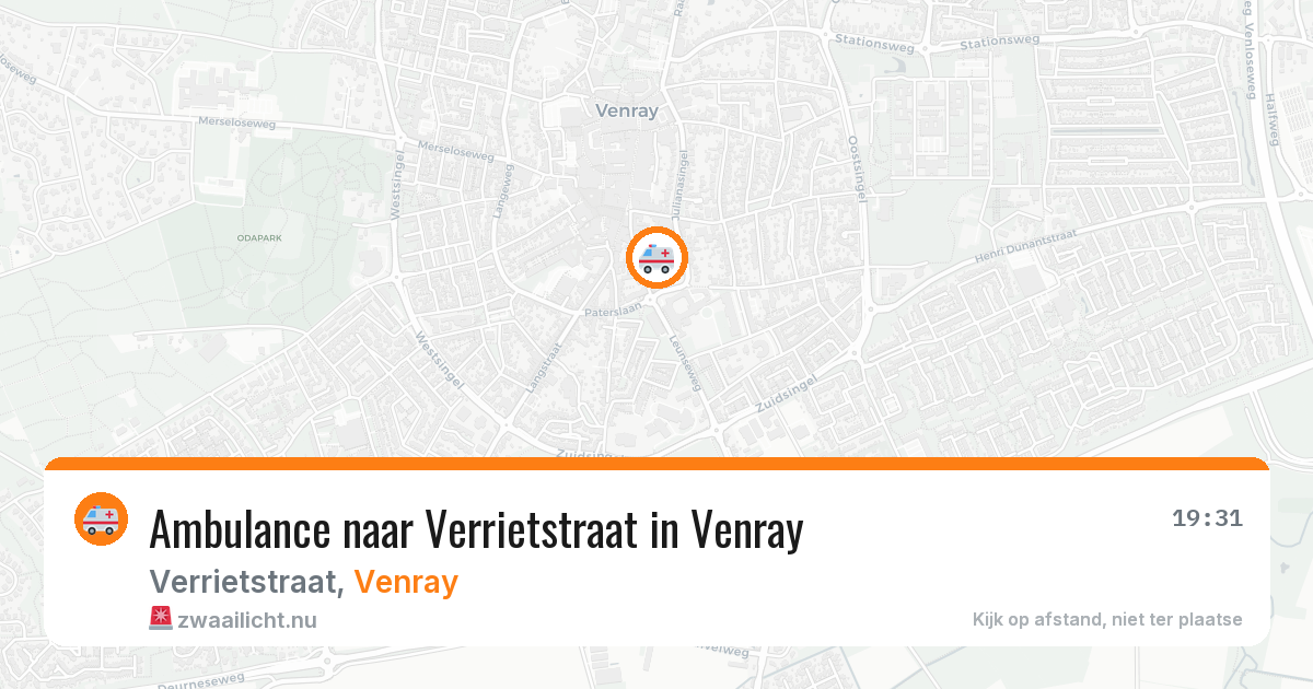 Ambulance naar Verrietstraat in Venray — 16 mrt 2026