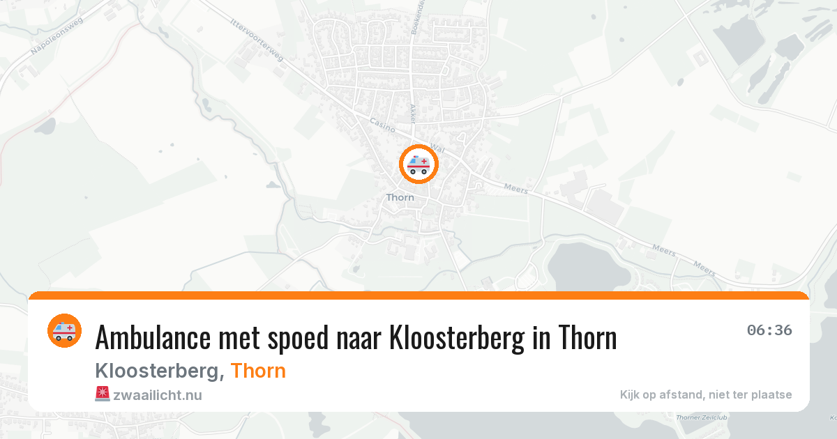 Ambulance met spoed naar Kloosterberg in Thorn — 13 jul 2026
