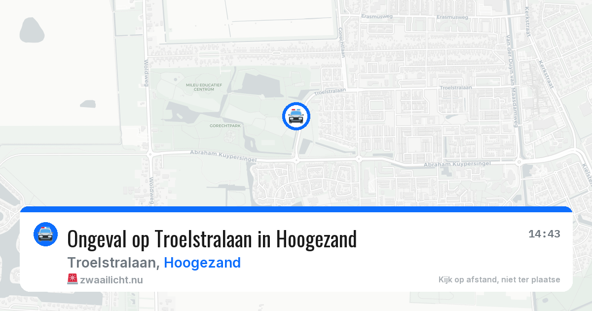 Ongeval op Troelstralaan in Hoogezand — 15 jul 2026