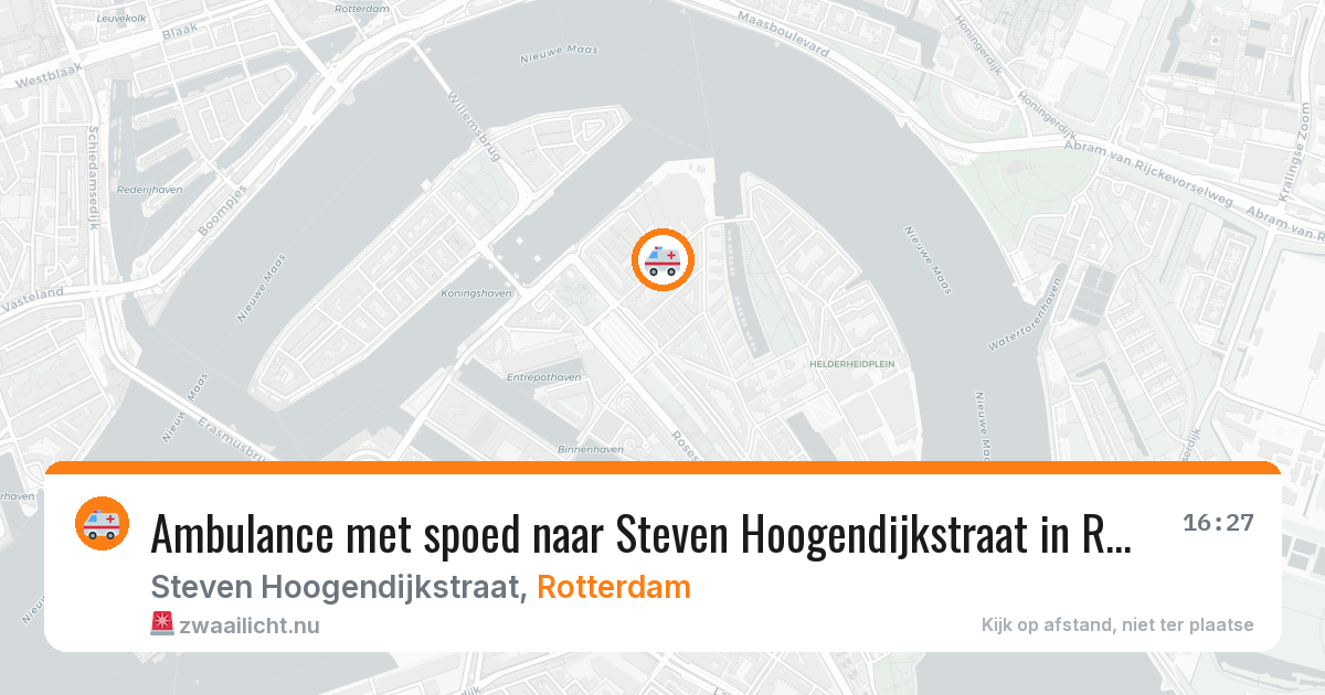 Ambulance met spoed naar Steven Hoogendijkstraat in Rotterdam — 10 jul 2026