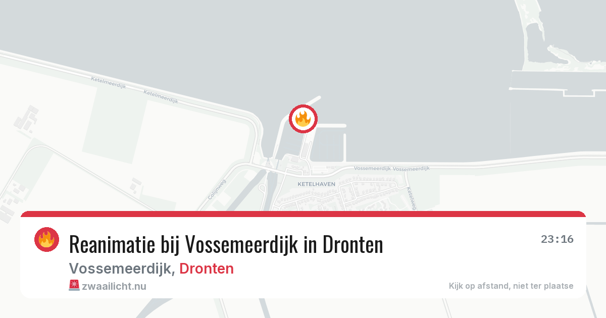 Reanimatie bij Vossemeerdijk in Dronten — 20 mei 2026