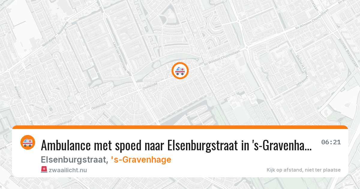 Ambulance met spoed naar Elsenburgstraat in 's-Gravenhage — 10 feb 2026