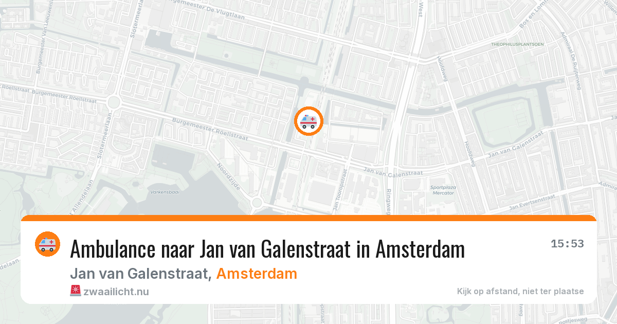 Ambulance naar Jan van Galenstraat in Amsterdam — 20 mrt 2026