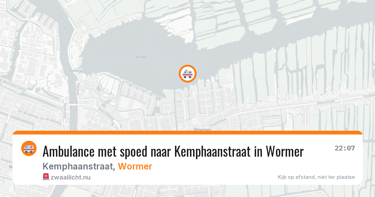 Ambulance met spoed naar Kemphaanstraat in Wormer — 29 mrt 2026