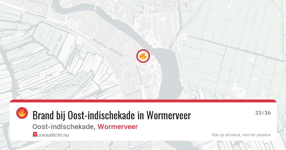 Brand bij Oost-indischekade in Wormerveer — 25 mei 2026