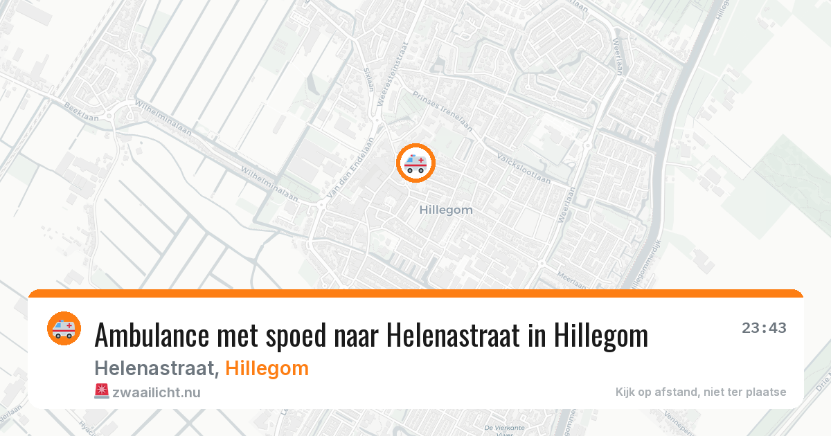 Ambulance met spoed naar Helenastraat in Hillegom — 8 jul 2026