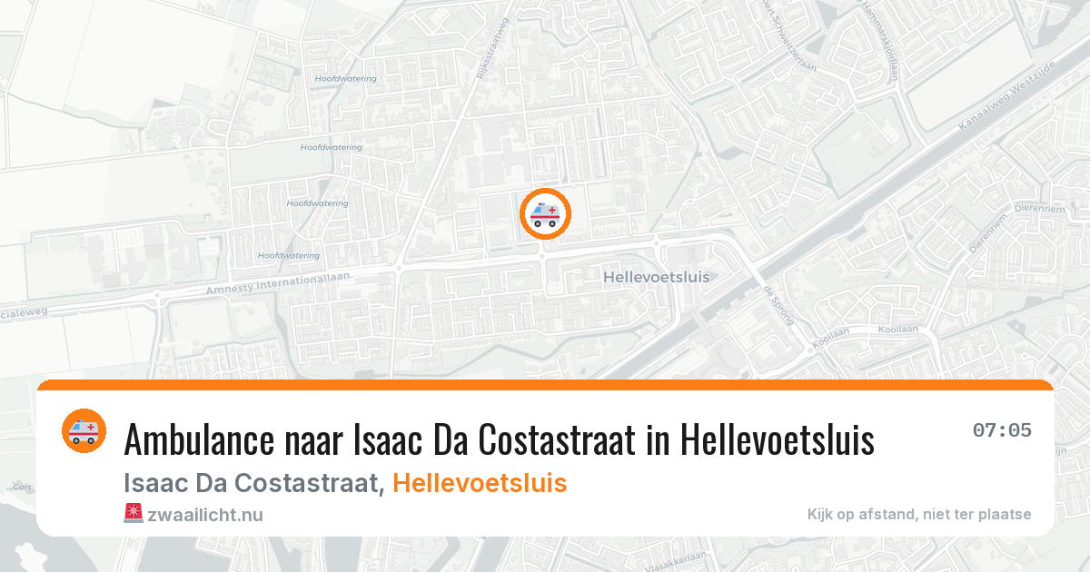 Ambulance naar Isaac Da Costastraat in Hellevoetsluis — 28 mrt 2026