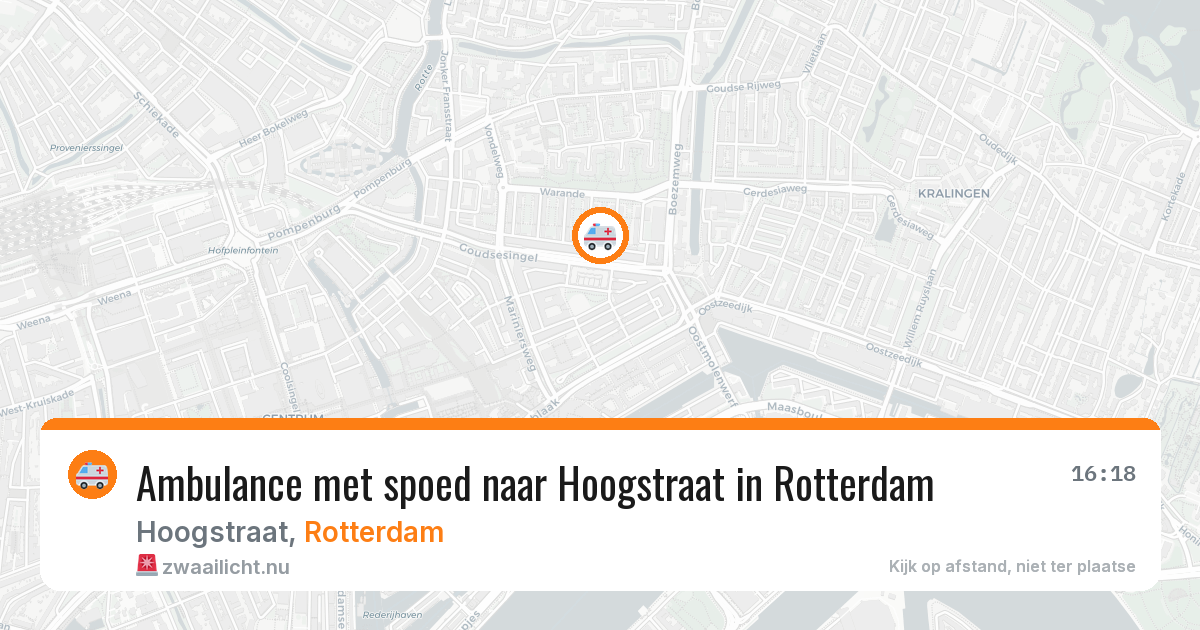 Ambulance met spoed naar Hoogstraat in Rotterdam — 25 apr 2026