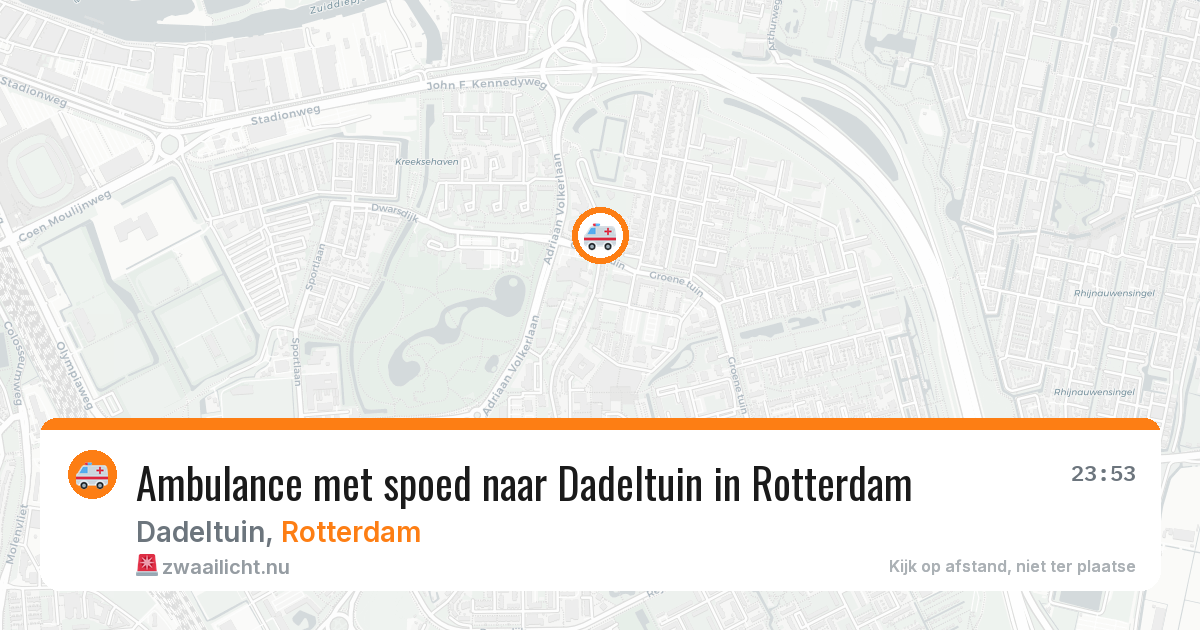 Ambulance met spoed naar Dadeltuin in Rotterdam — 13 apr 2026
