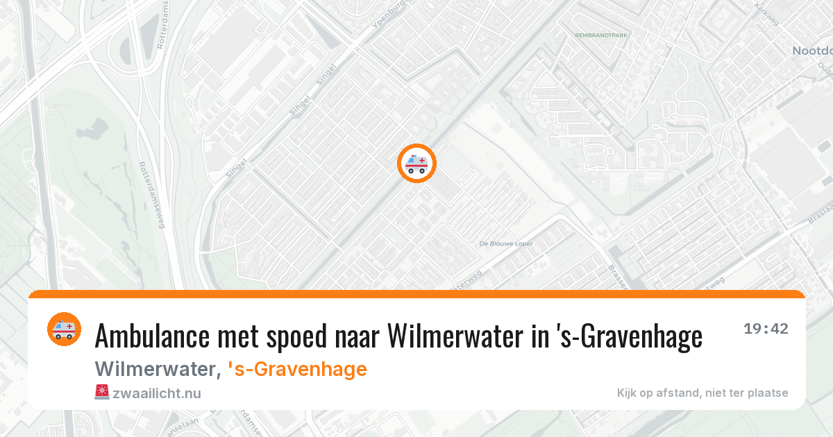 Ambulance met spoed naar Wilmerwater in 's-Gravenhage — 26 jul 2026
