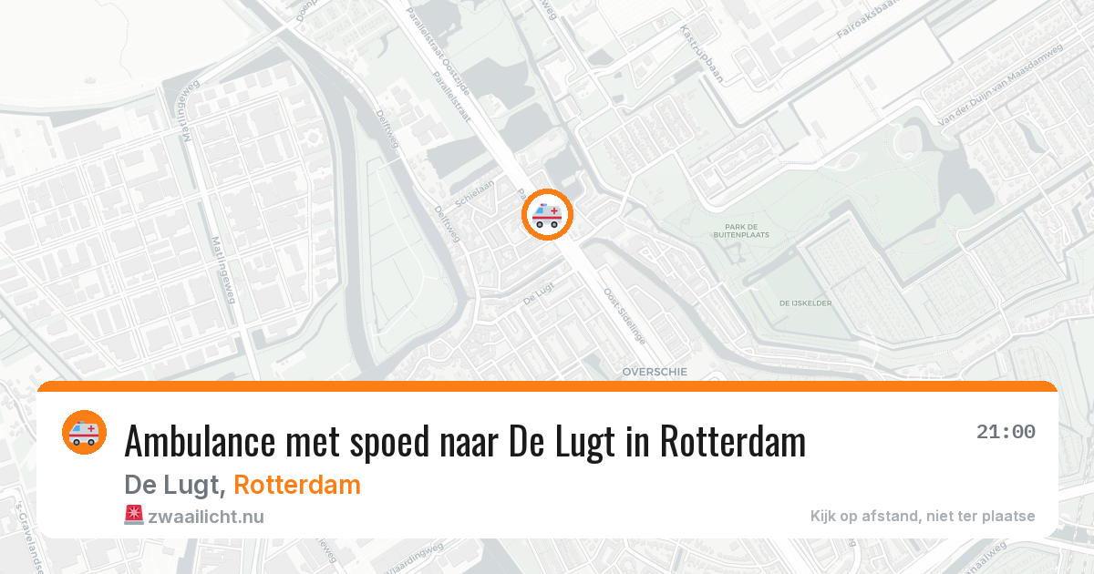 Ambulance met spoed naar De Lugt in Rotterdam — 20 mrt 2026
