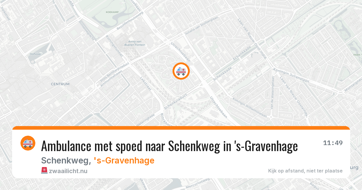 Ambulance met spoed naar Schenkweg in 's-Gravenhage — 9 jul 2026