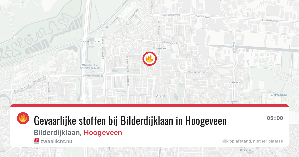 Gevaarlijke stoffen bij Bilderdijklaan in Hoogeveen — 1 apr 2026