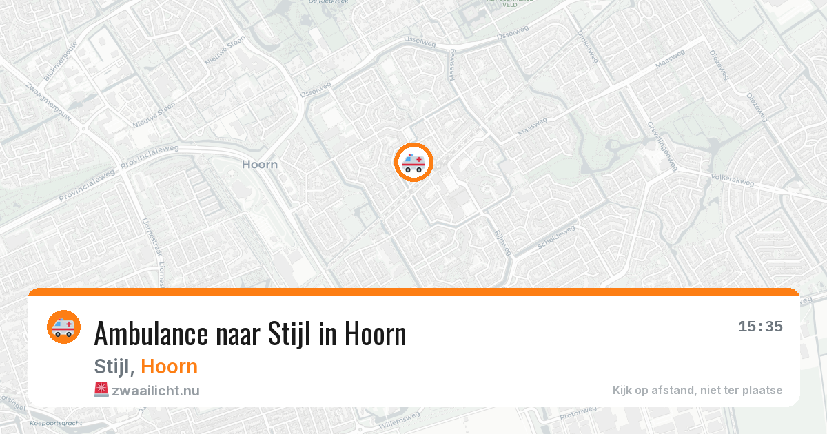 Ambulance naar Stijl in Hoorn — 24 mei 2026
