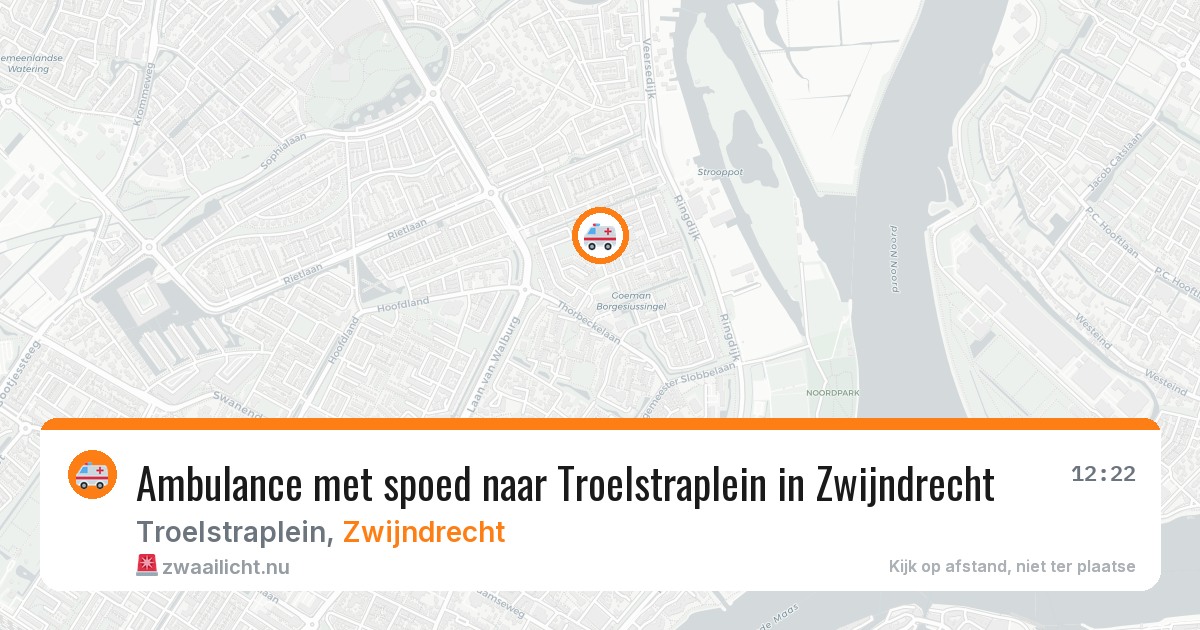 Ambulance met spoed naar Troelstraplein in Zwijndrecht — 18 mrt 2026