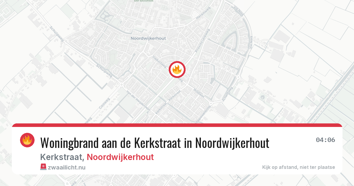 Woningbrand aan de Kerkstraat in Noordwijkerhout — 25 mei 2026