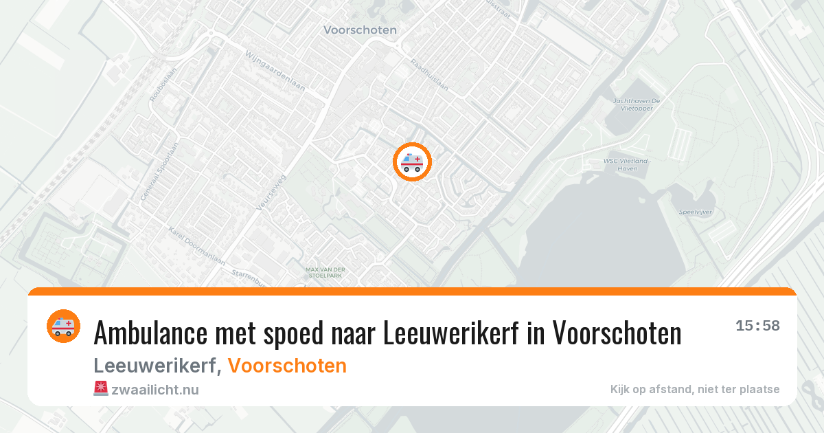 Ambulance met spoed naar Leeuwerikerf in Voorschoten — 24 jul 2026