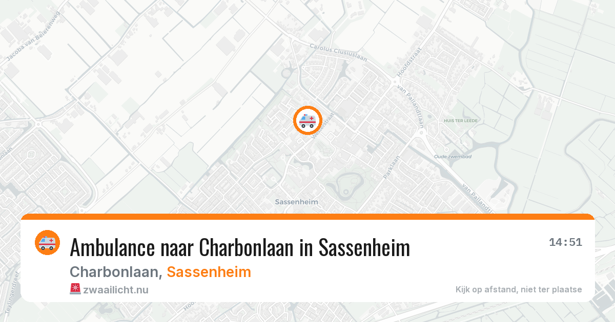 Ambulance naar Charbonlaan in Sassenheim — 9 jul 2026