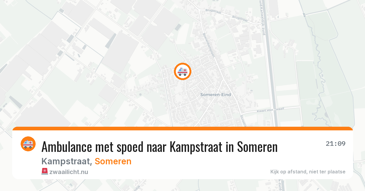 Ambulance met spoed naar Kampstraat in Someren — 26 jul 2026