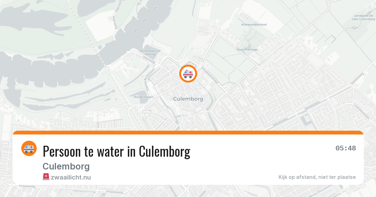 Persoon te water in Culemborg — 10 mrt 2026