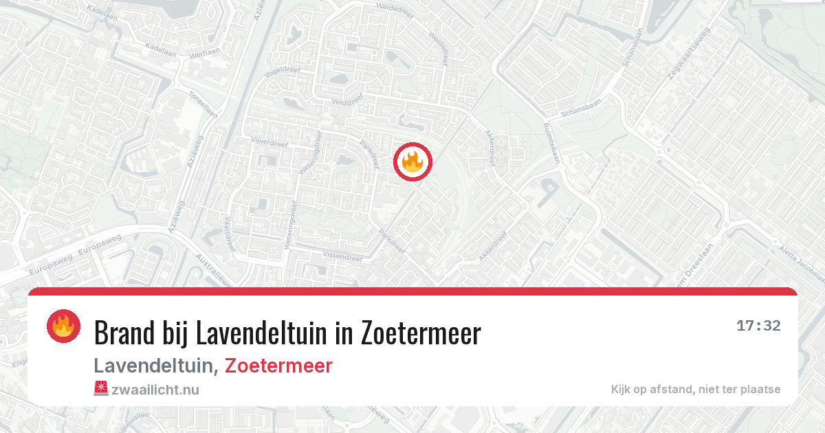 Brand bij Lavendeltuin in Zoetermeer — 5 jun 2026