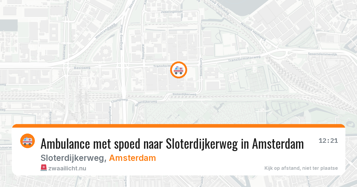 Ambulance met spoed naar Sloterdijkerweg in Amsterdam — 25 jul 2026