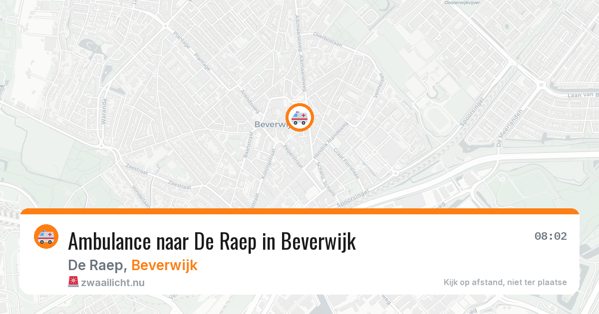 Ambulance naar De Raep in Beverwijk — 7 jul 2026