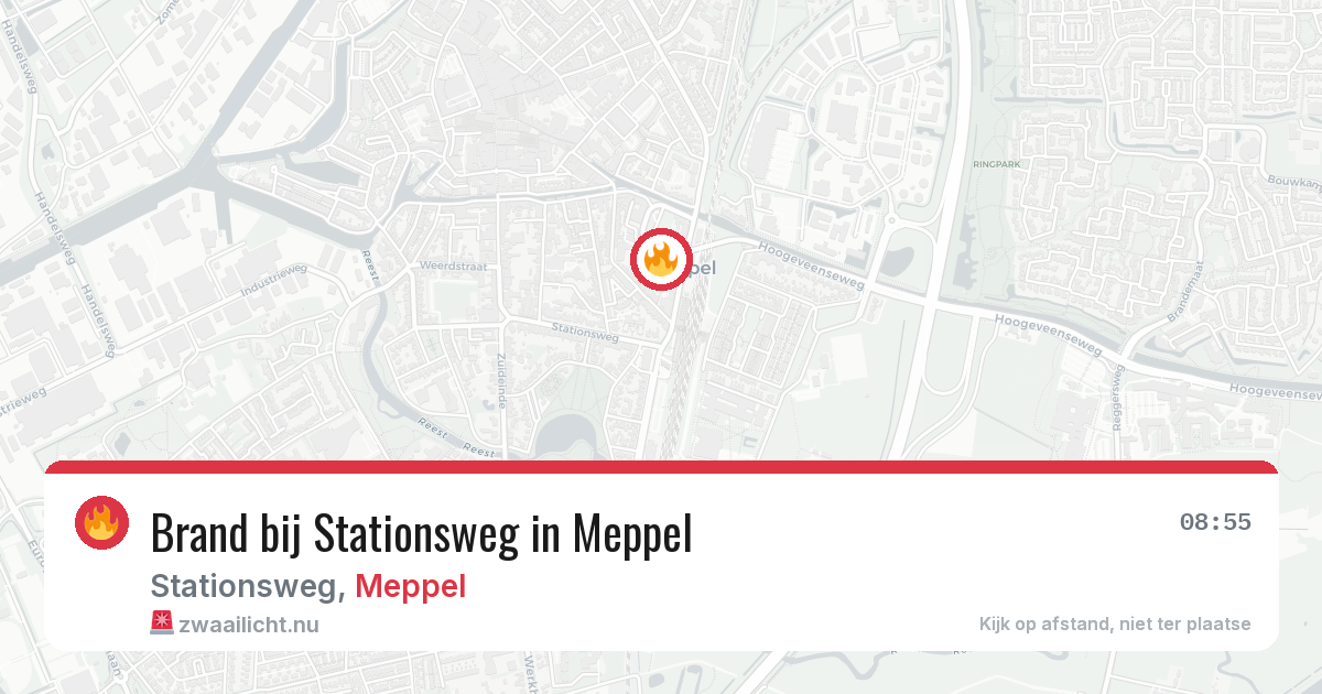 Brand bij Stationsweg in Meppel — 9 mei 2026