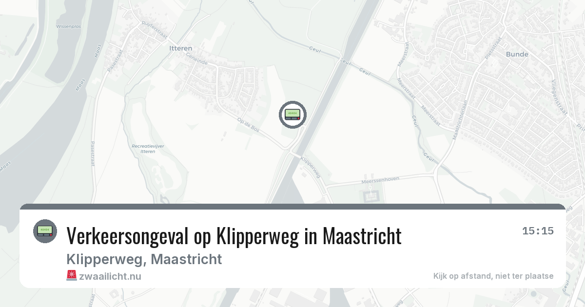 Verkeersongeval op Klipperweg in Maastricht — 22 jul 2026