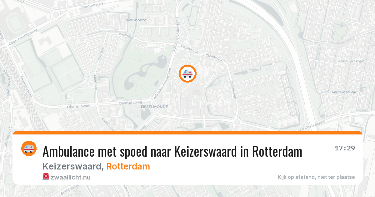 Ambulance met spoed naar Keizerswaard in Rotterdam — 17 jul 2026