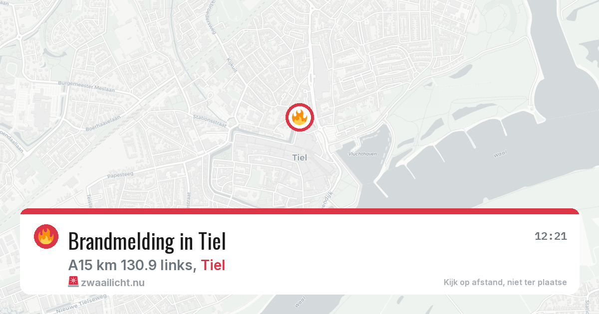 Brandmelding in Tiel — 12 jul 2026