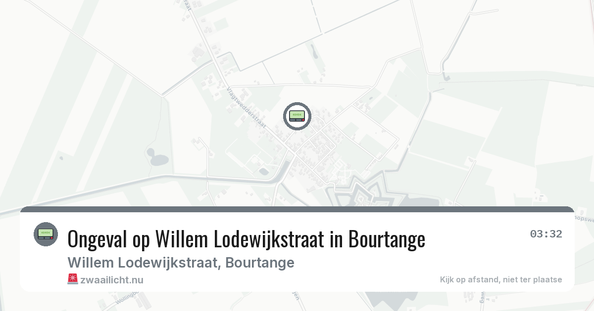 Ongeval op Willem Lodewijkstraat in Bourtange — 1 mrt 2026