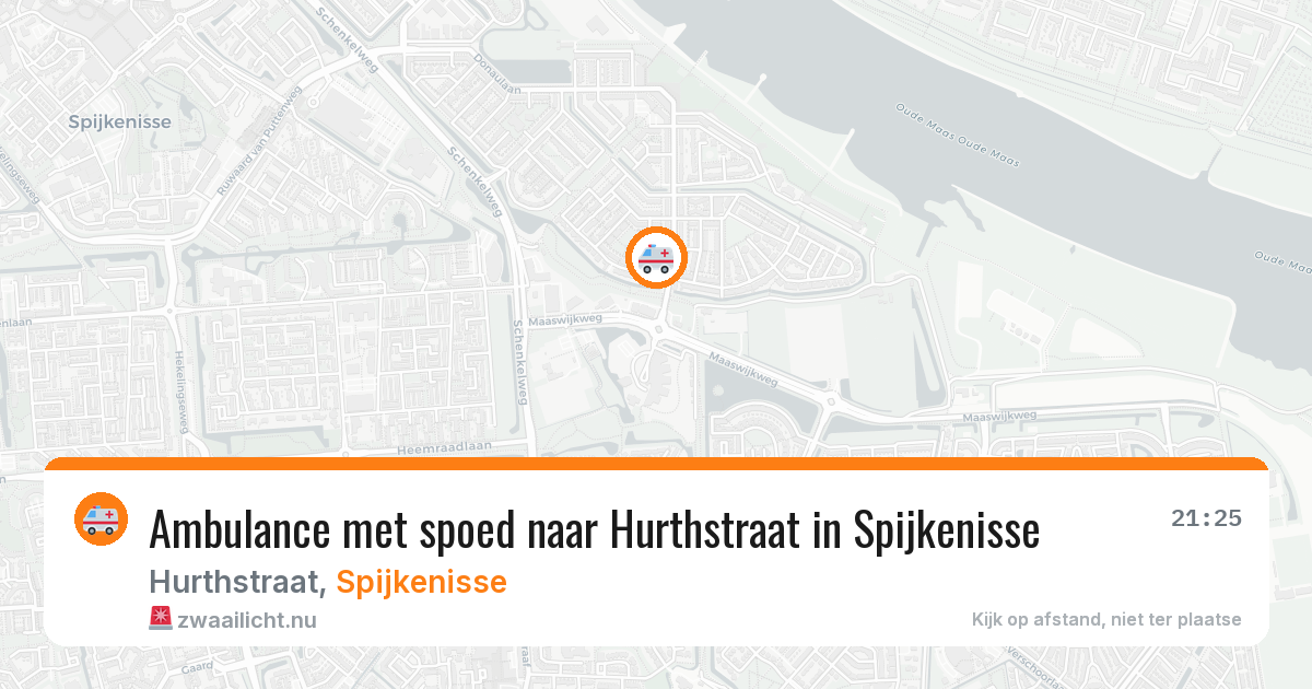 Ambulance met spoed naar Hurthstraat in Spijkenisse — 26 jul 2026
