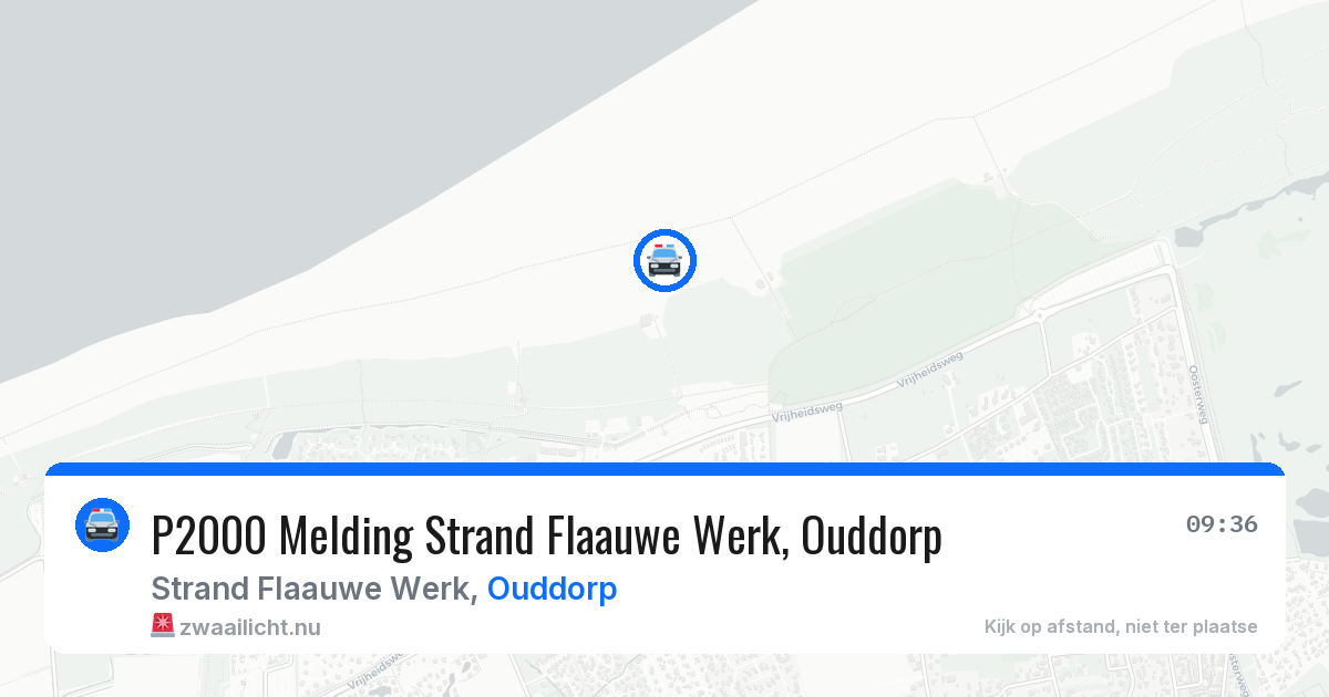 P2000 Melding Strand Flaauwe Werk, Ouddorp — 26 mei 2026