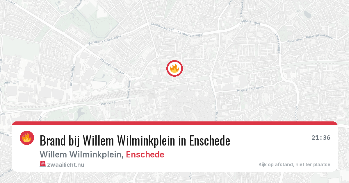 Brand bij Willem Wilminkplein in Enschede — 8 apr 2026